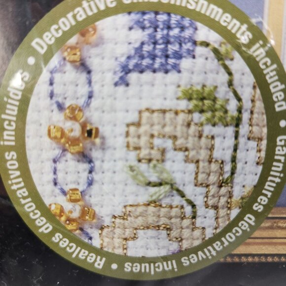 Bucilla Love One Another Counted Cross Stitch Kit Wedding Personalize Beads New - Picture 5 of 9